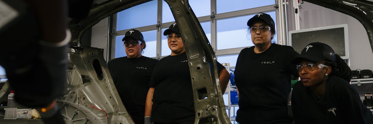 Tesla employees training