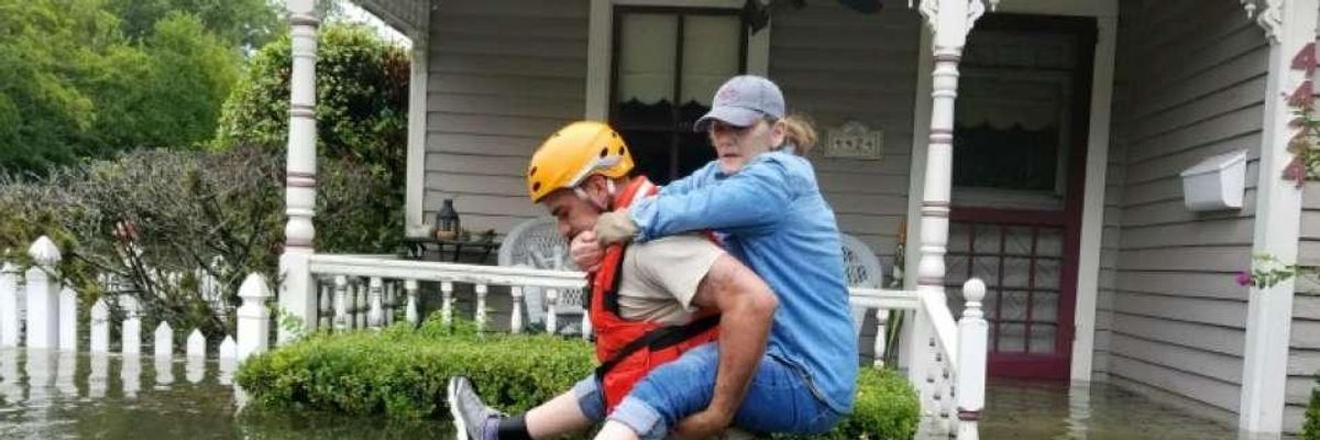 Trump Hides Behind the Storm