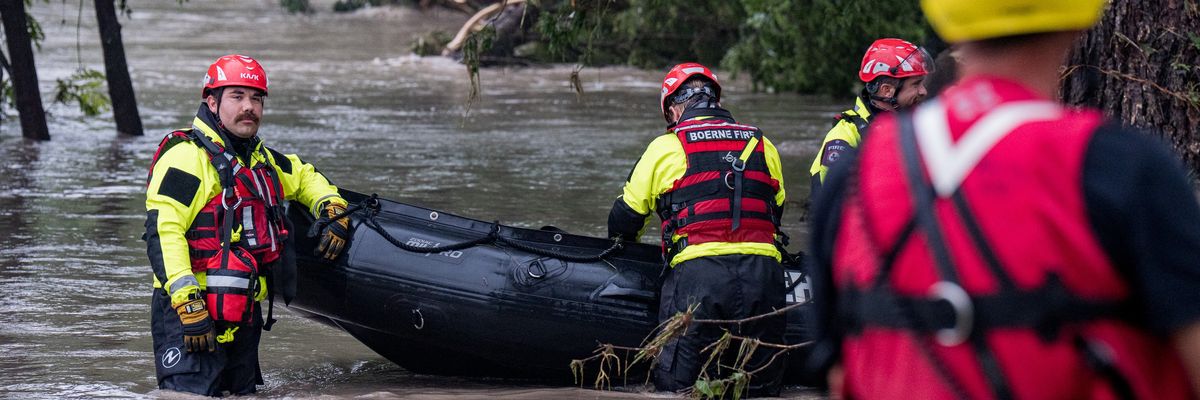 Texas search and rescue crew after flooding.