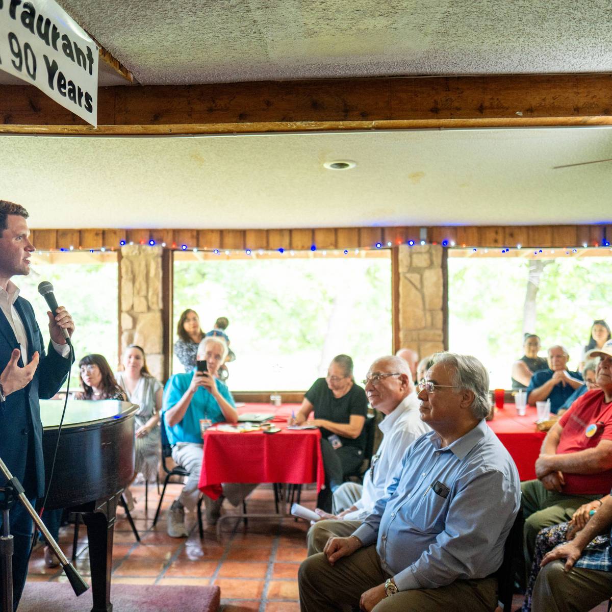 Texas Senate Candidate James Talarico Campaigns Along The Texas Border