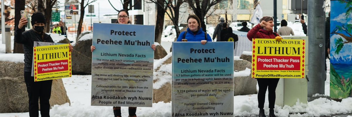Thacker Pass lithium mine protest