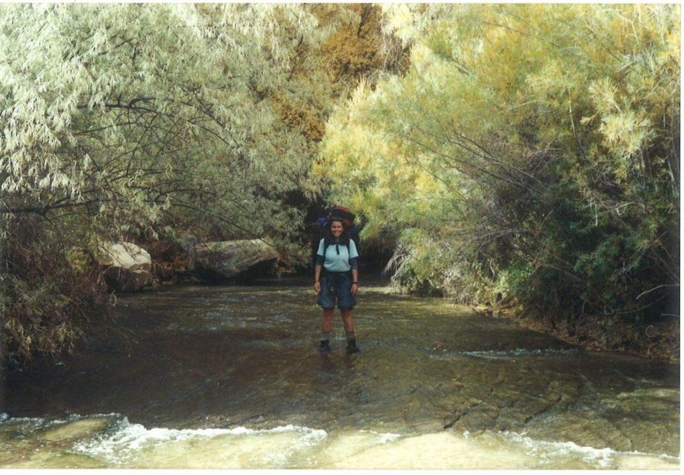 That's me hiking around Grand Staircase-Escalante National Monument in 2002.