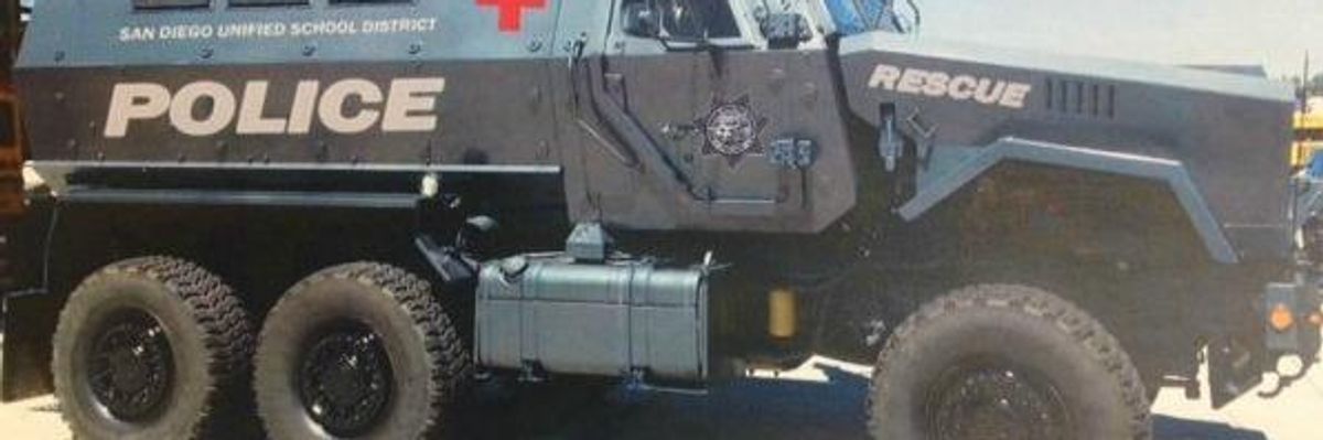 Public School Police Receive Mine-Resistant Ambush Protected Vehicle