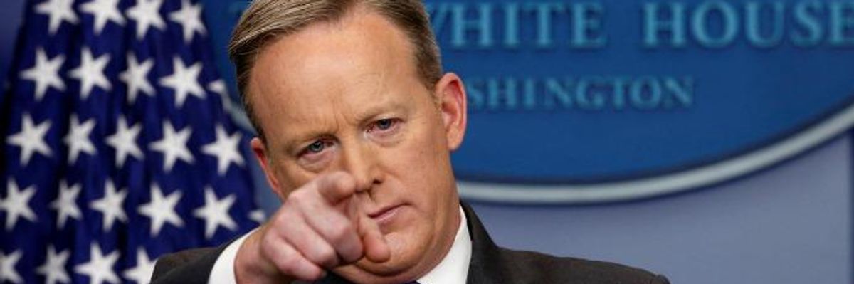 Sean Spicer: Anyone--and He Means "Anyone"--Who Criticizes Yemen Raid Owes Apology to Dead U.S. Soldier