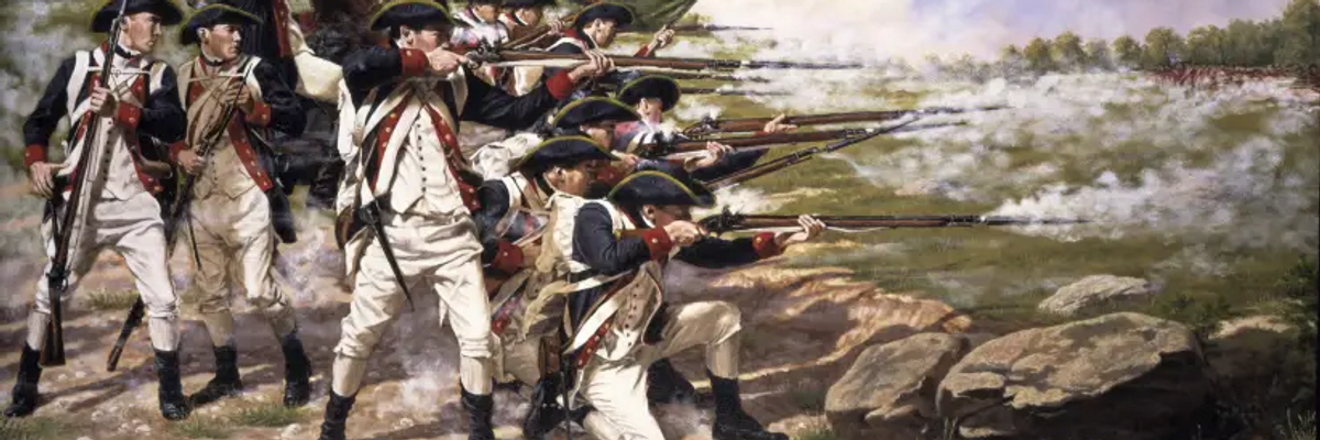 The Battle of Long Island in the US Revolutionary War.