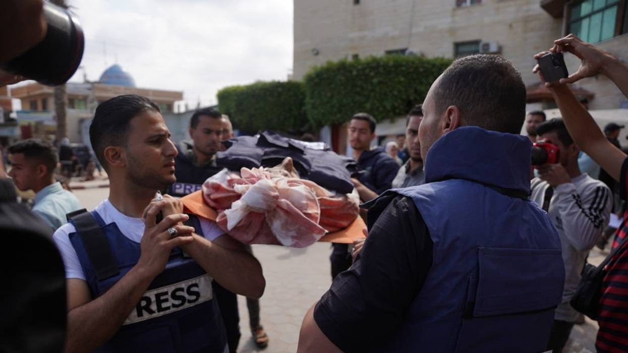 The bodies of journalist Salem Abu Tyor and his son Ahmad