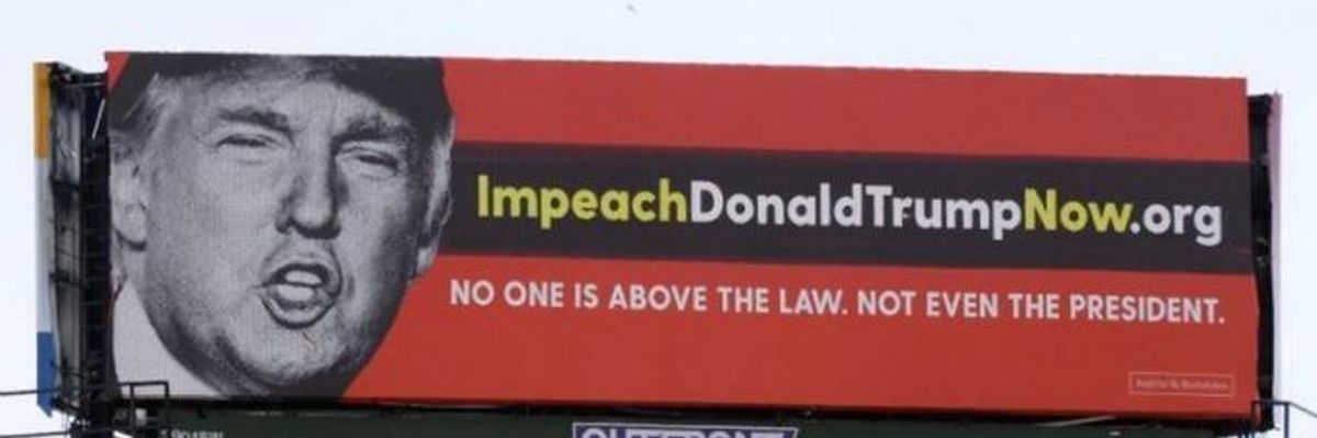 'Impeach Donald Trump Now' Billboard Goes Up a Mile from Mar-a-Lago