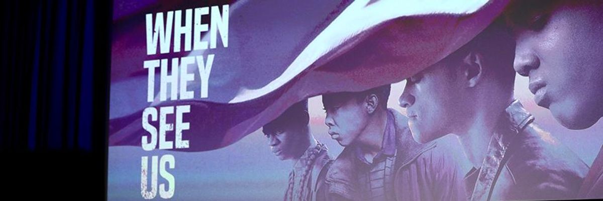 The cast onstage with Oprah Winfrey and Ava DuVernay at the Netflix "When They See Us" FYSEE Event at Raleigh Studios on June 09, 2019 in Los Angeles, California.