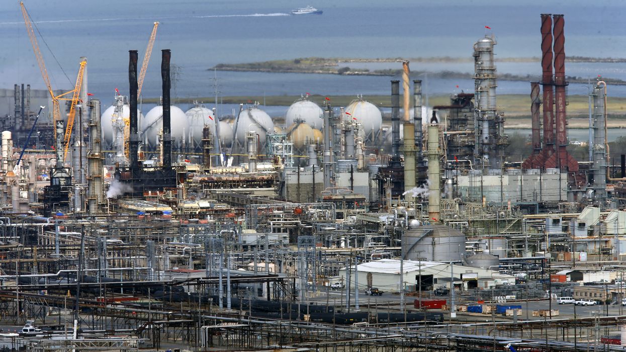 The Chevron oil refinery in Richmond, California is seen on September 12, 2017.