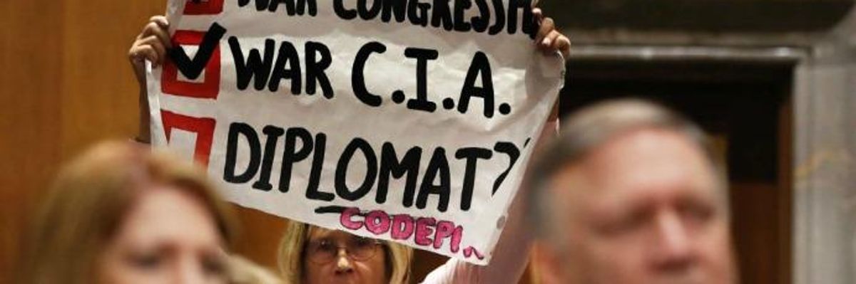 Denouncing Pompeo's 'Disturbing' Pro-War Record, Grassroots Groups Pressure Democrats to Unite Against His Confirmation