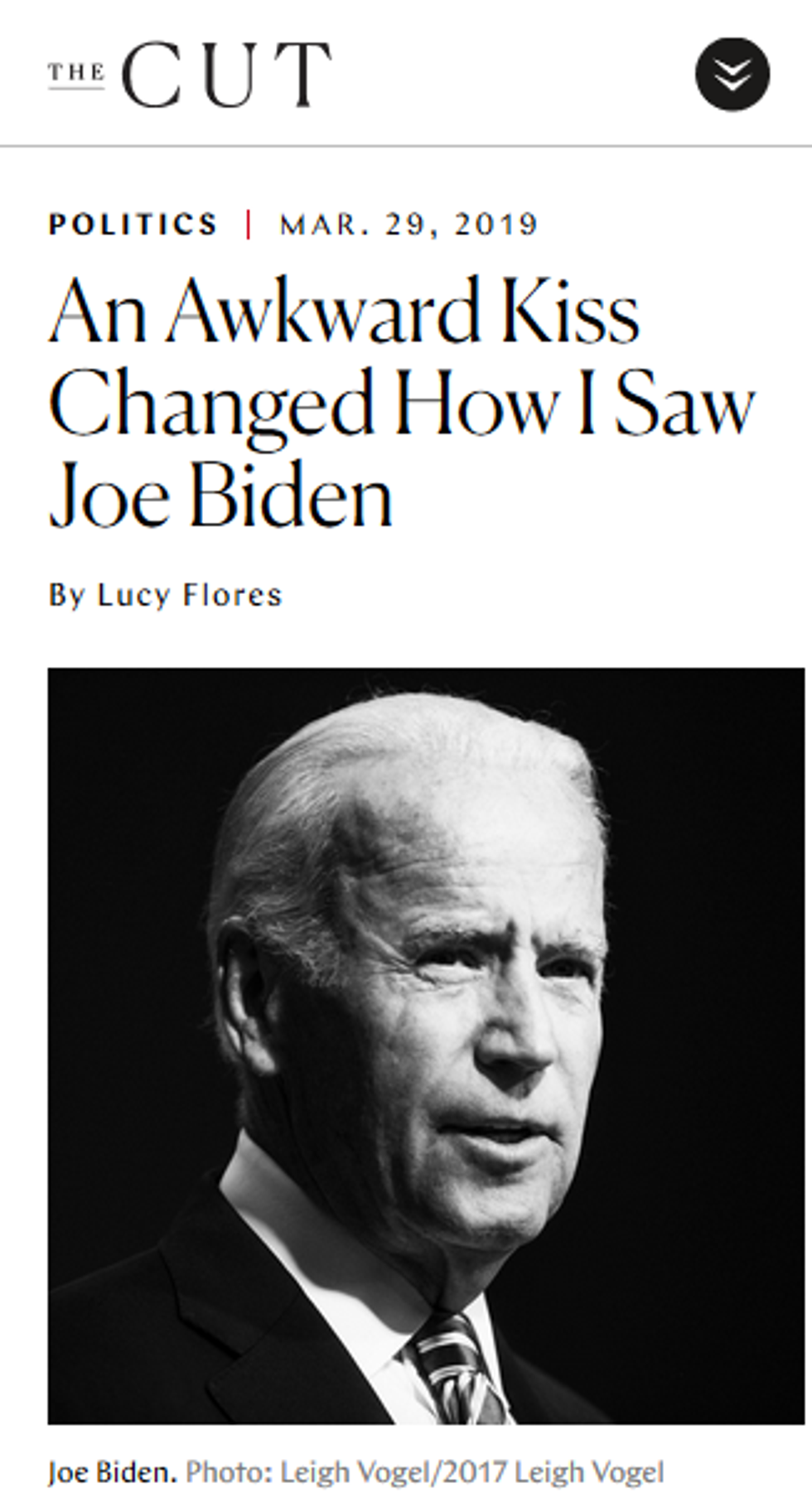 The Cut: An Awkward Kiss Changed How I Saw Joe Biden