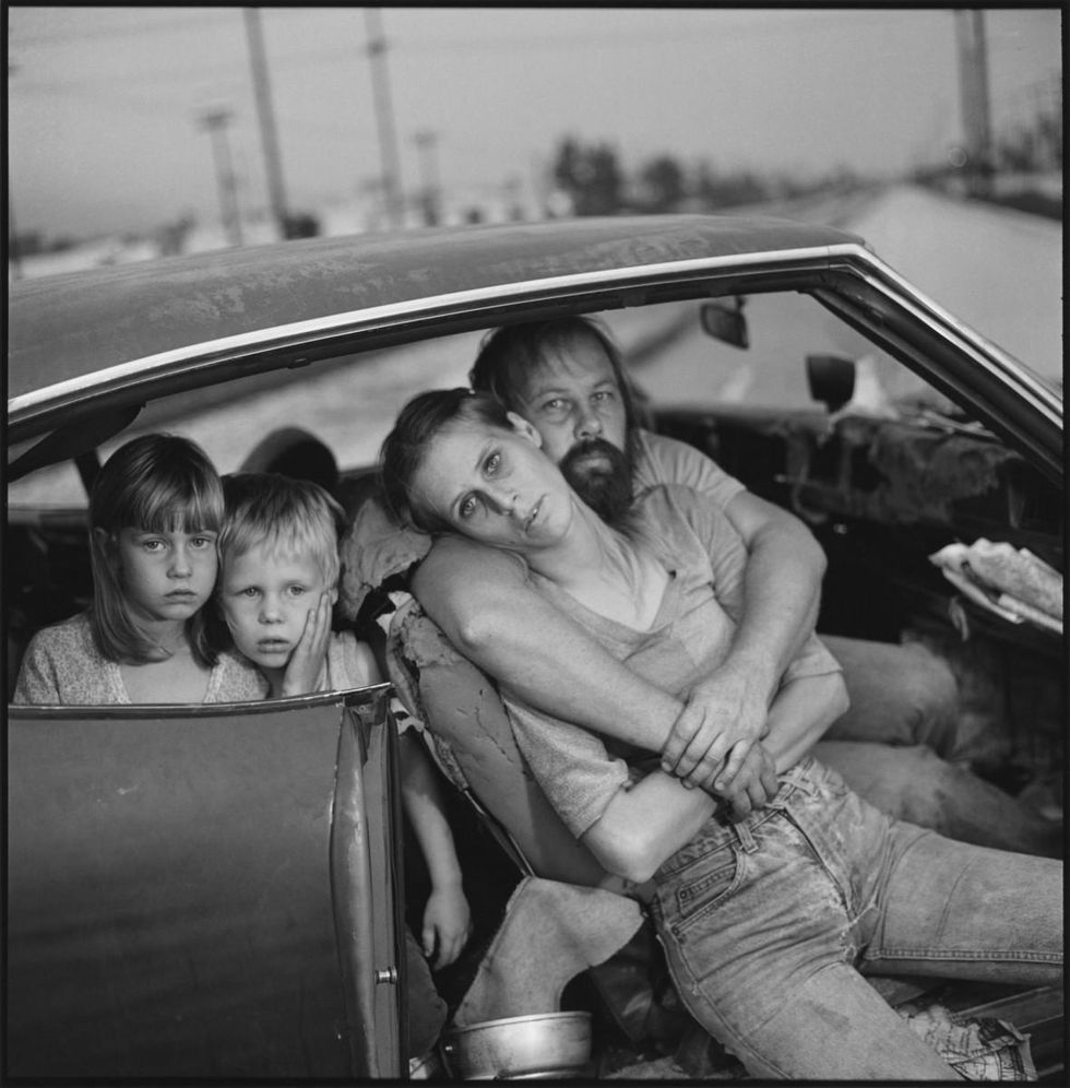 The Damm family in their car, Los Angeles, California, 1987