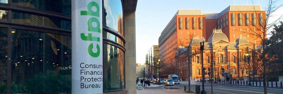 The exterior of the Consumer Financial Protection Bureau