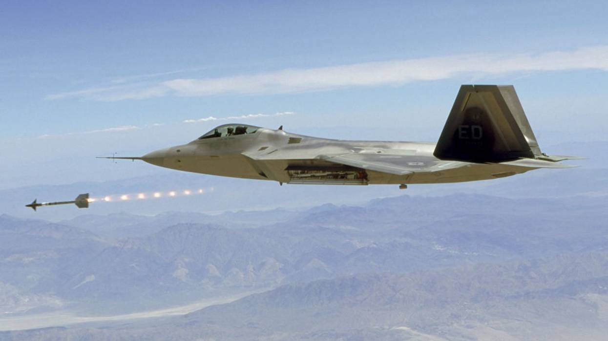 The F-22 Raptor in flight