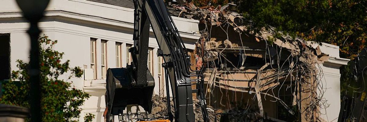 Demolition of White House's East Wing Seen as Potent Metaphor for Trump’s Destructive Presidency