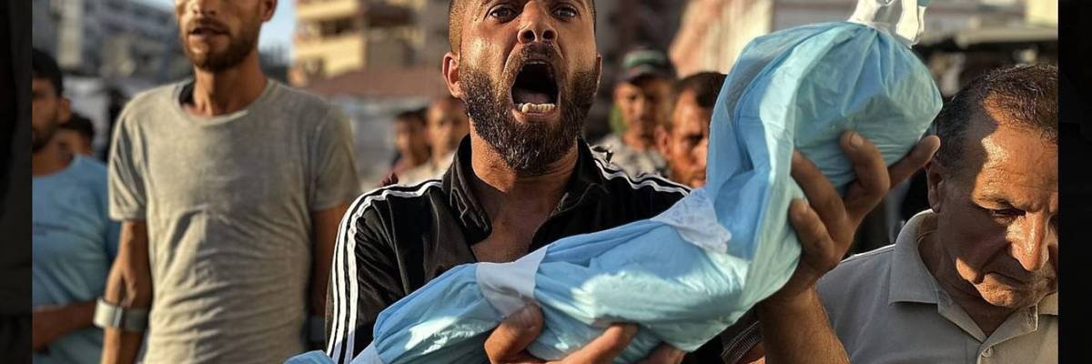 The father of another murdered Palestinian baby in Gaza