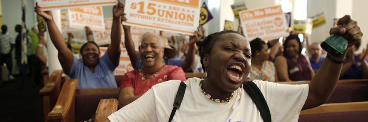 Fight for $15 Movement Confronts The Presidential Candidates