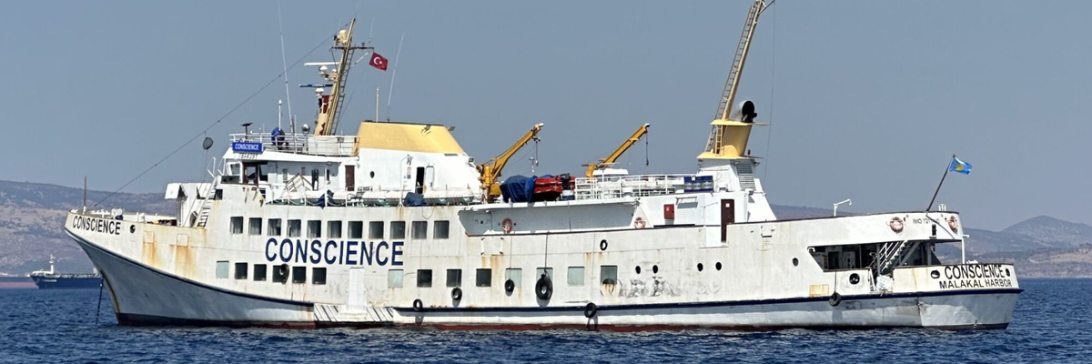 The flotilla ship the Conscience.