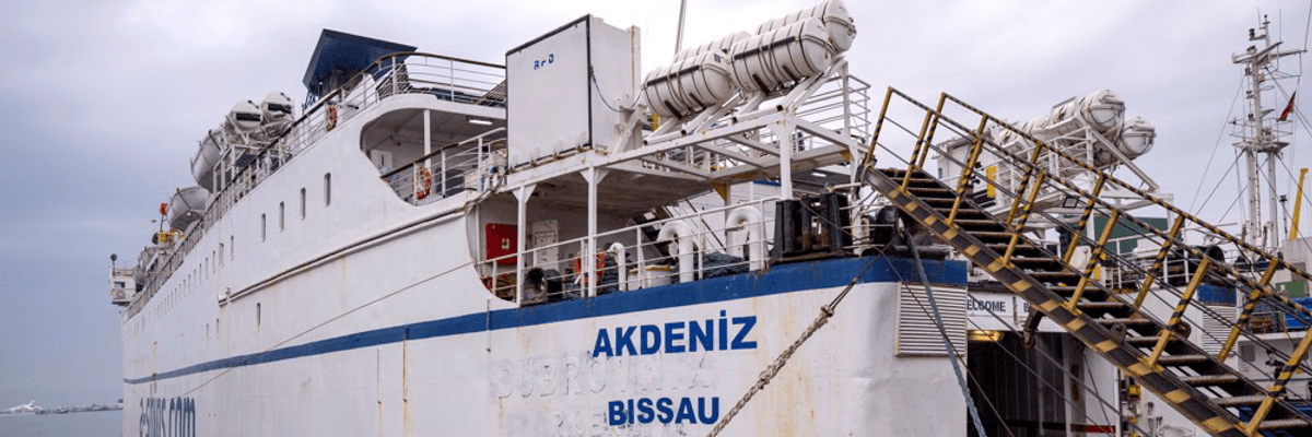 The Freedom Flotilla docked in Istanbul.