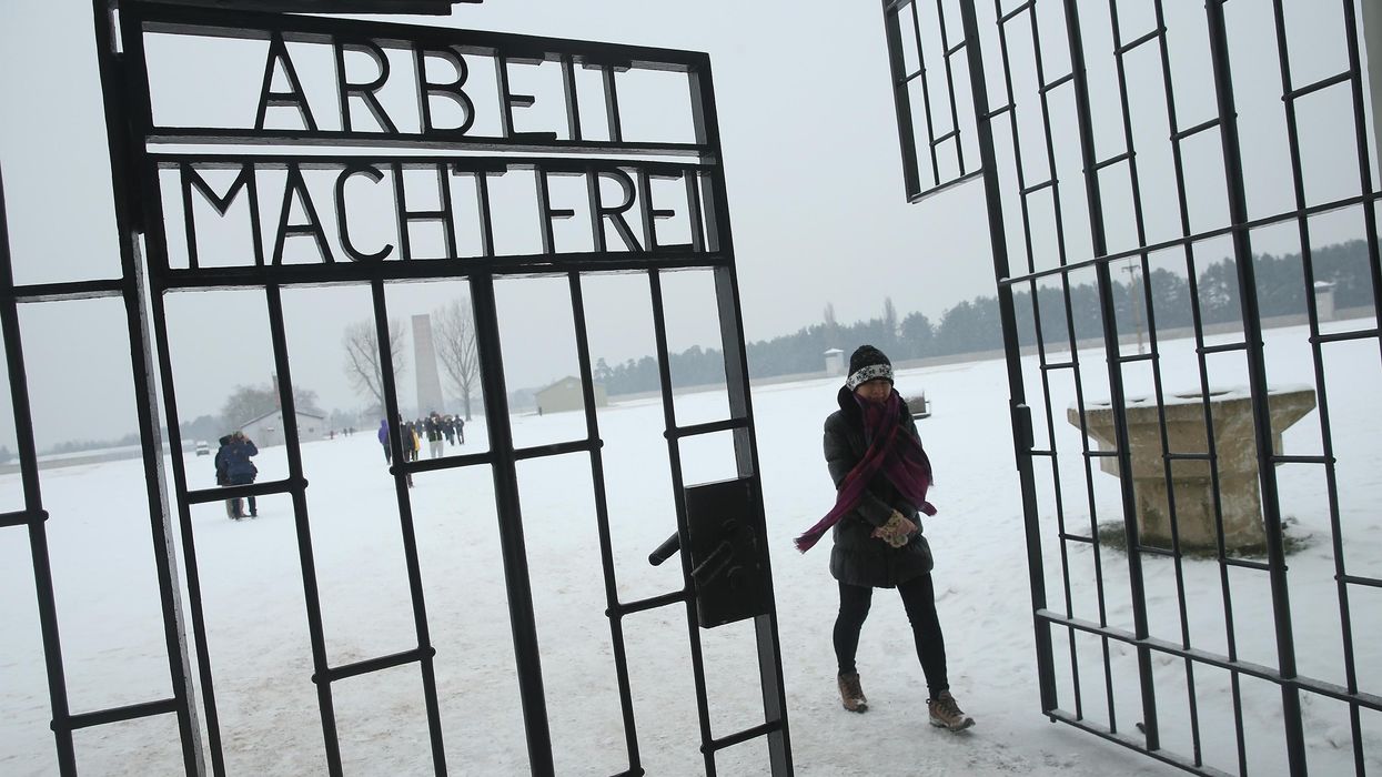 The gates at Sachsenhausen read "Arbeit Macht Frei" in German