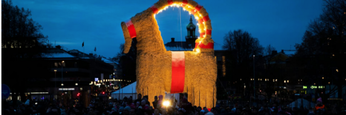 The Gävle Goat in all its glory, for now