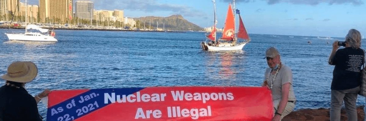 Golden Rule Peace Boat Sets Sail from Hawai'i for California