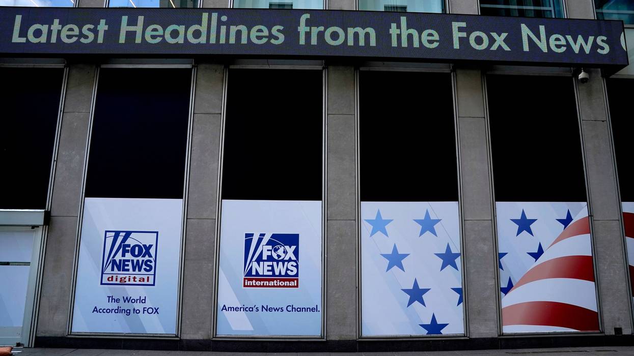The headline scroll at Fox News headquarters.