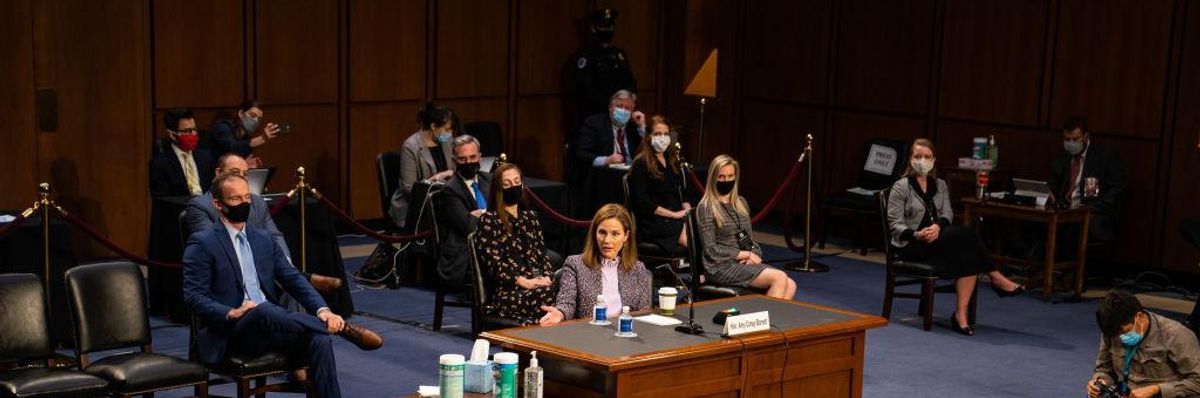 Corporatist Judge Barrett-Two More Senate Abstentions Needed to Stop Trump