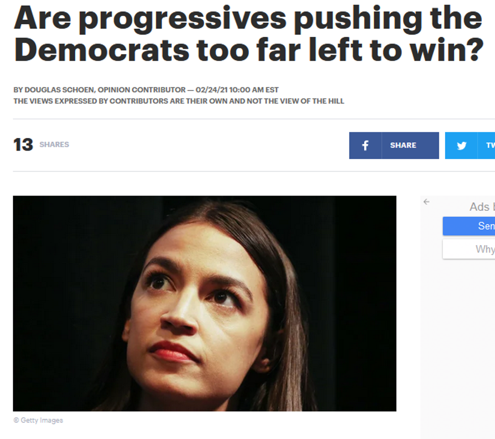 The Hill: Are progressives pushing the Democrats too far left to win?