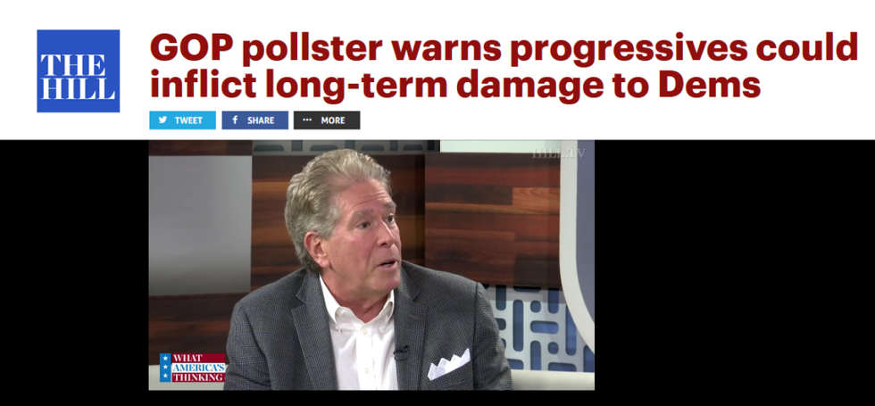 The Hill: GOP Pollster Warns Progressives Could Inflict Long-Term Damage on Dems