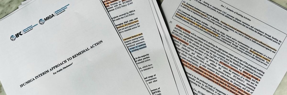 The International Finance Corporation's Remedial Action Framework.