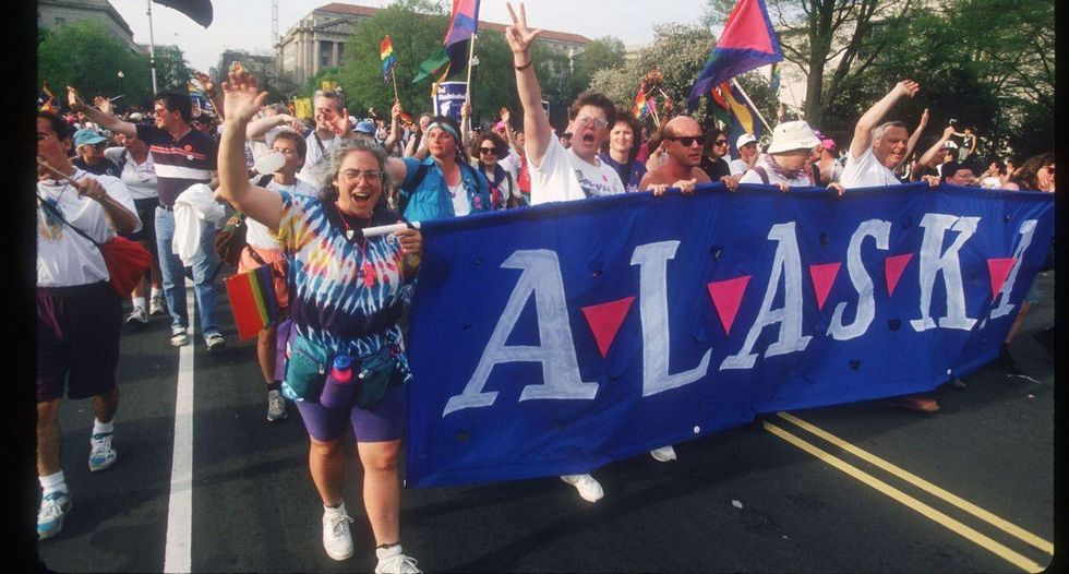 The March for Lesbian, Gay and Bi Equal Rights and Liberation in 1993. (Photo: Porter Gifford/liason/Getty Images)