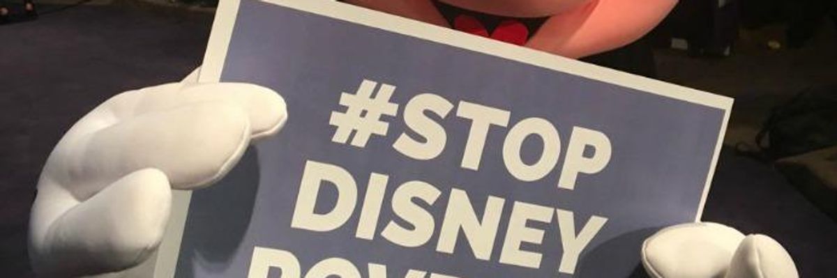 "We Need to Shame Disney" Over Poverty Wages, Declares Bernie Sanders at Workers' Rally