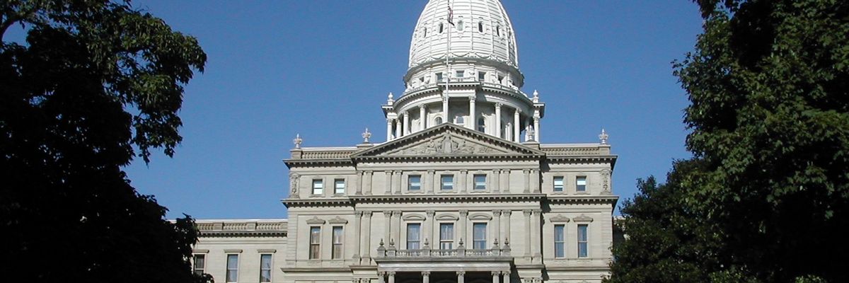The Michigan State Capitol building.