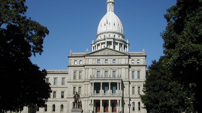 The Michigan State Capitol building.