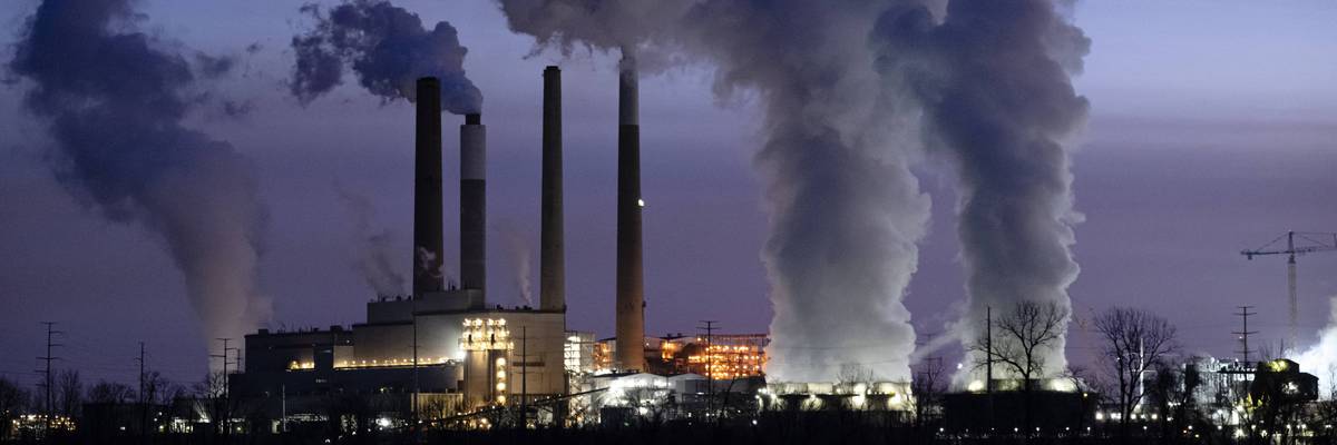 The Mill Creek Generating Station, a coal-fired power plant in Louisville, Kentucky, is seen on February 14, 2026 in Elizabeth, Indiana.