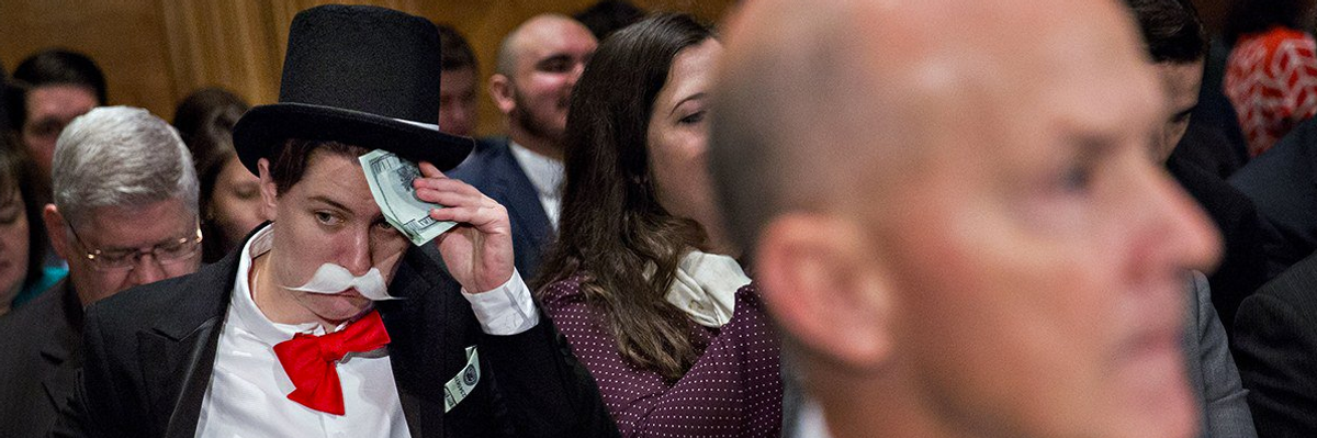 'Monopoly Man' Mocks Equifax CEO While Warren Demands Answers on Security Breach