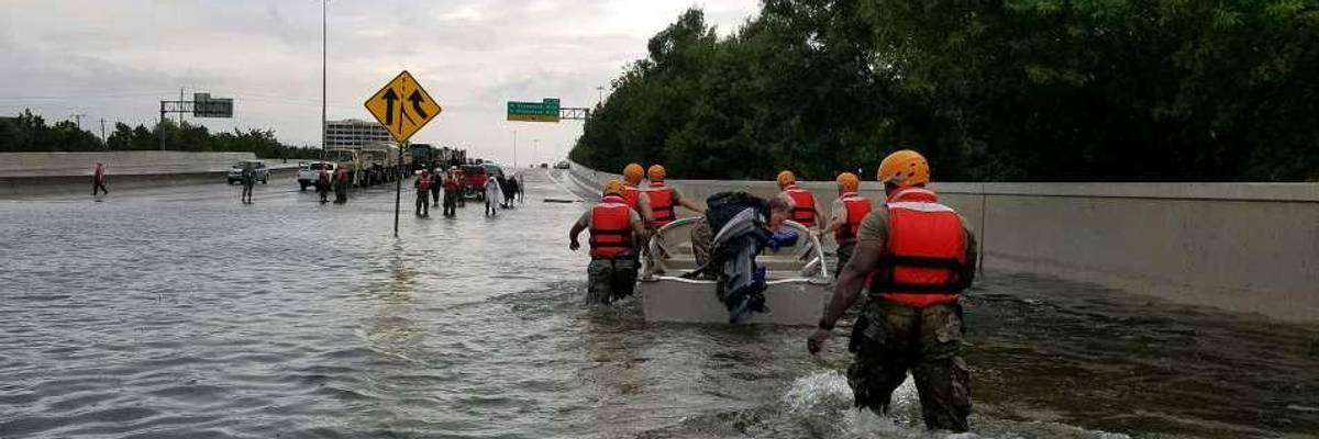 With Enormous Harvey Damage, Naomi Klein Warns Against 'Disaster Capitalism' Redux