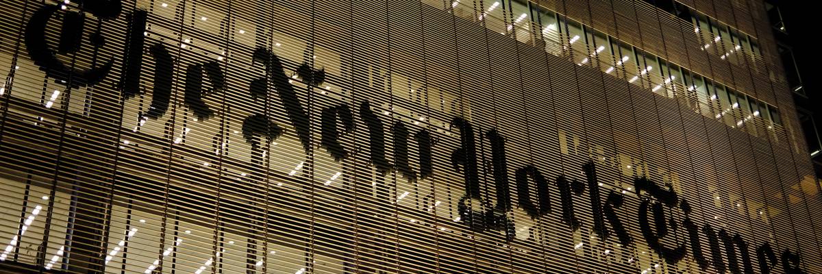 The New York times' headquarters building.