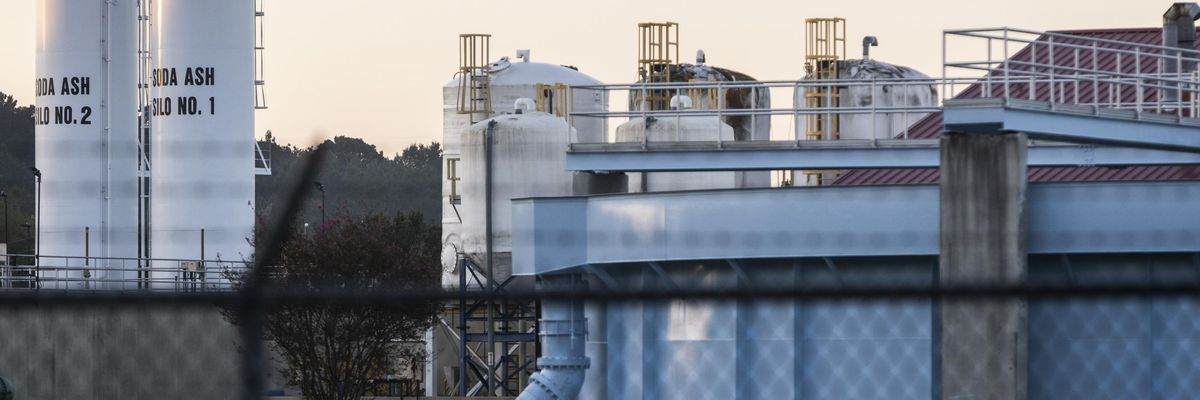 The O.B. Curtis Water Treatment Plant is seen on August 31, 2022 in Jackson, Mississippi.