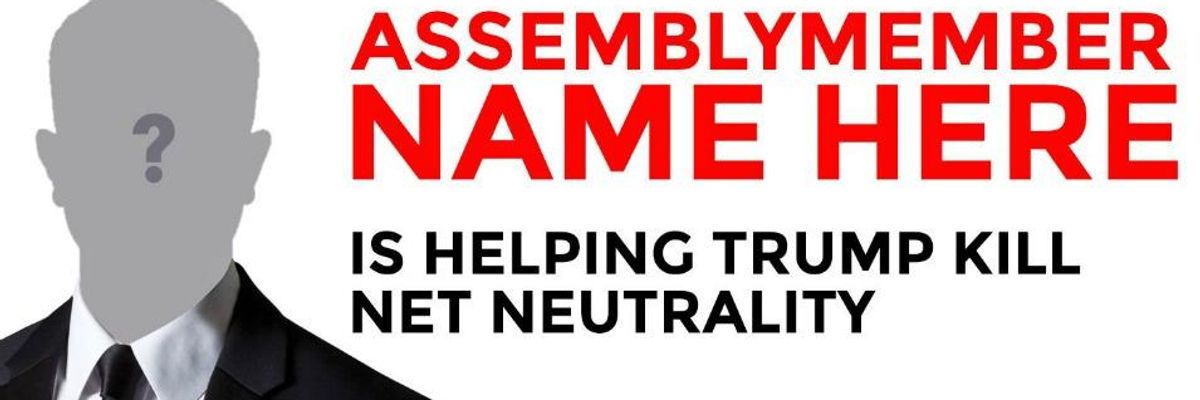 With Crucial California Bill Back in Play, California Lawmakers Warned: Back Net Neutrality or "Feel Constituents' Wrath"