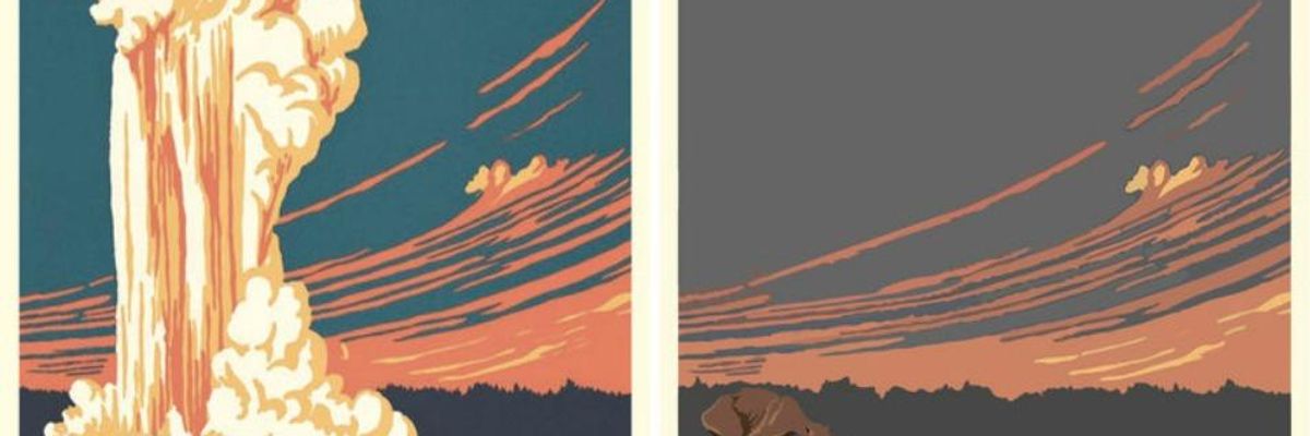 Artist Redesigns National Parks Posters for 2050, Showcasing Climate Devastation