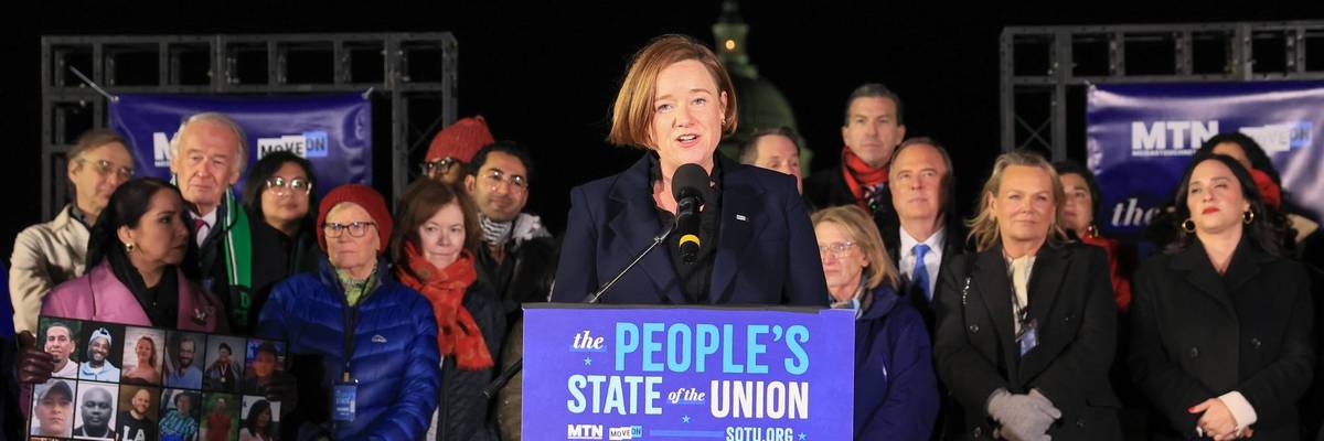 The People's State Of The Union Rally And Boycott Outside The Capitol In Washington D.C.