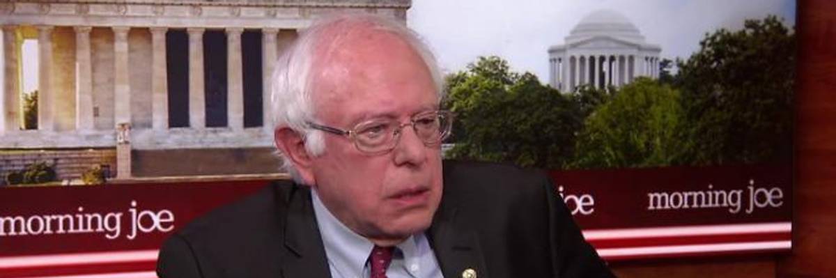 Beyond Crazy Tweets, Sanders Says Policies Expose Trump 'For Fraud He Is'