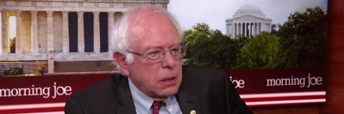 Beyond Crazy Tweets, Sanders Says Policies Expose Trump 'For Fraud He Is'