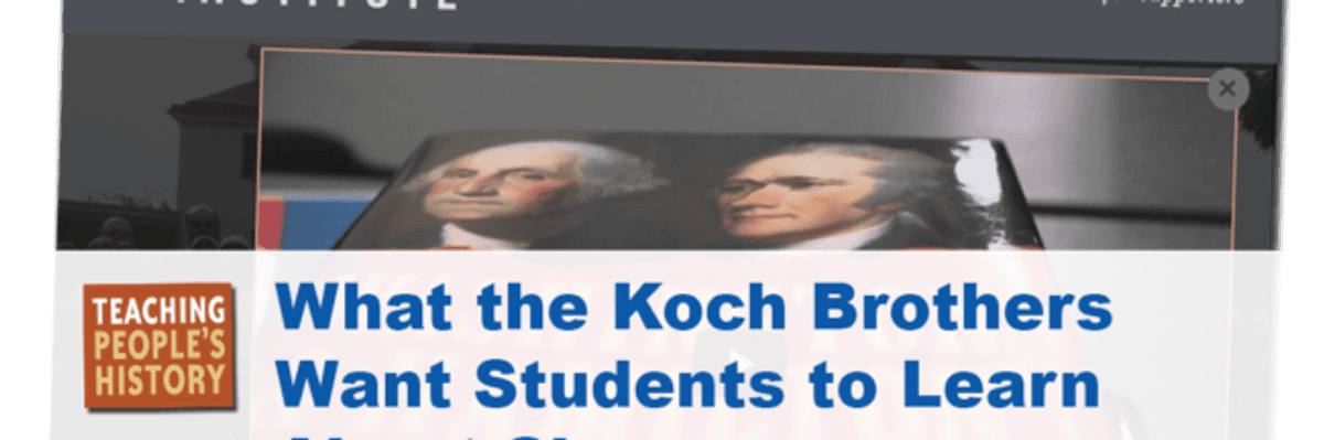 What the Koch Brothers Want Students to Learn About Slavery