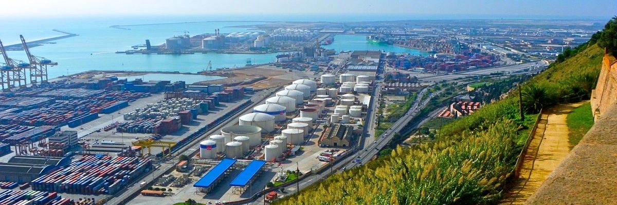 The port of Barcelona.