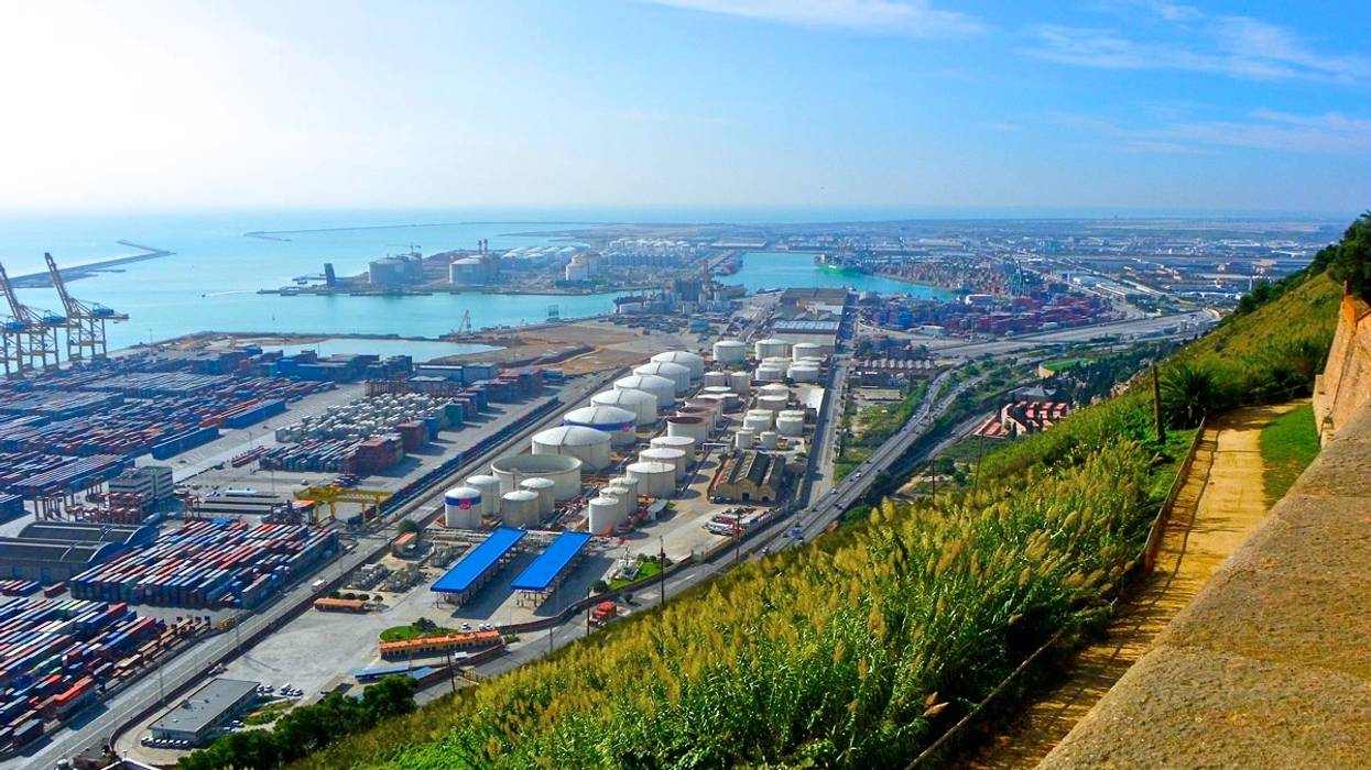 The port of Barcelona.