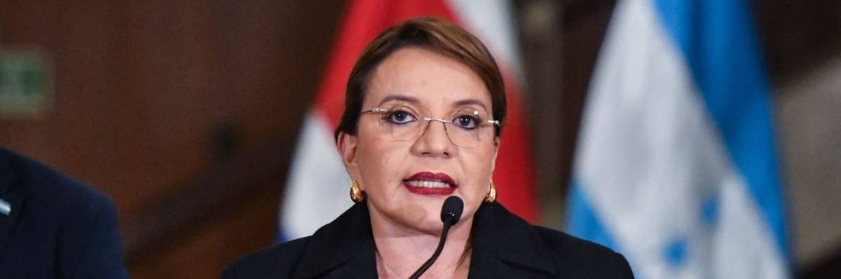 The president of Honduras, Xiomara Castro,