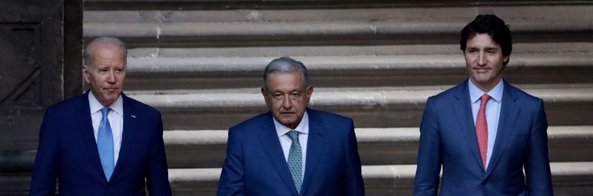 The presidents of of the United States, Joe Biden and Mexico, Andres Manuel Lopez Obrador; and the Prime Minister of Canada, Justin Trudeau